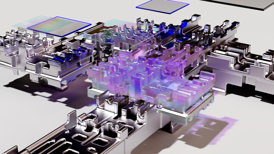 Abstract artificial-intelligence visualization representing the technology demand behind cloud software growth