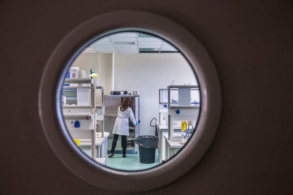 Scientist working in modern laboratory
