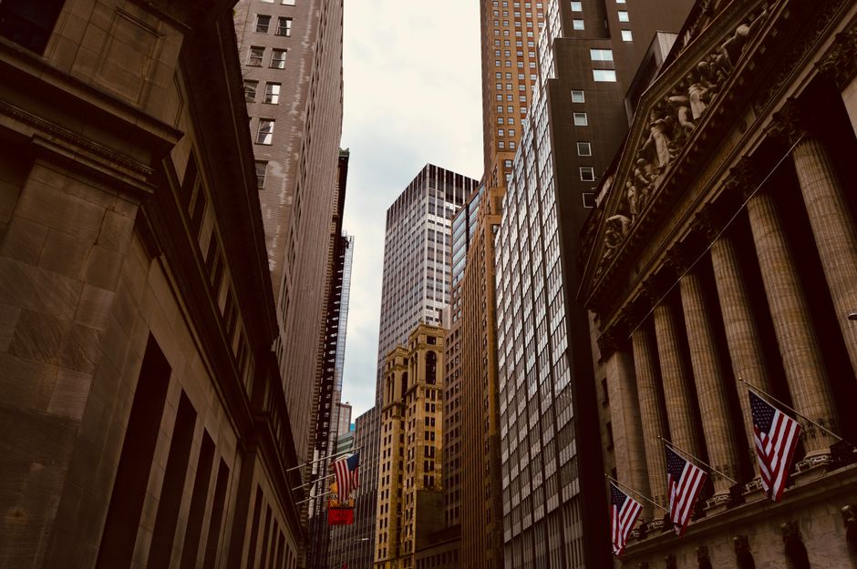 Wall Street financial district architecture