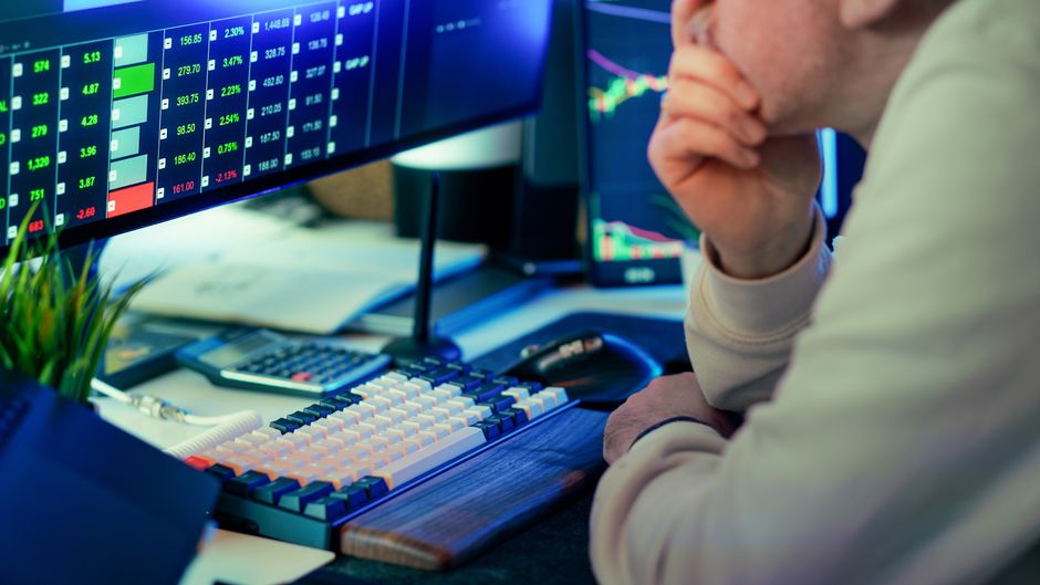 Market data screens used to monitor trading depth, volatility and newly available shares.
