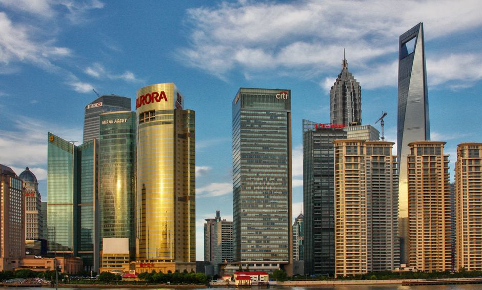 Shanghai skyline with modern skyscrapers