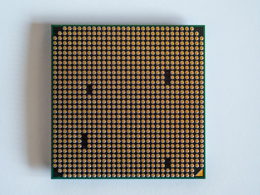 Semiconductor processor chip close-up