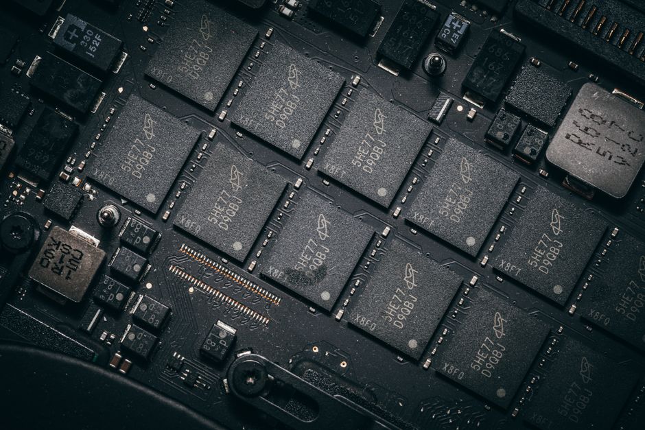 Circuit board with microchip components