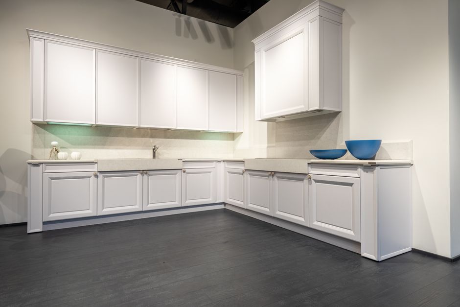 Designer kitchen cabinetry in a modern home-renovation setting