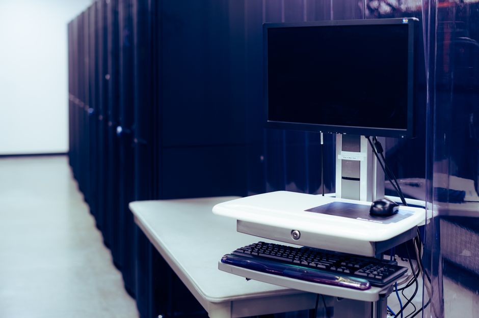 Computer and server racks supporting enterprise AI data workloads