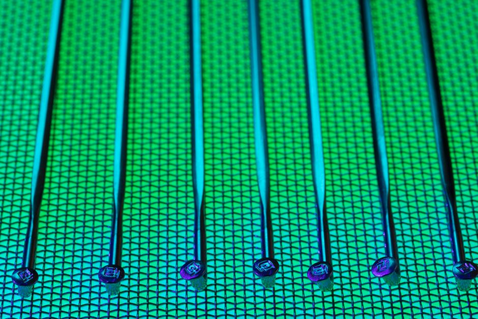 Silicon wafer with intricate circuit patterns
